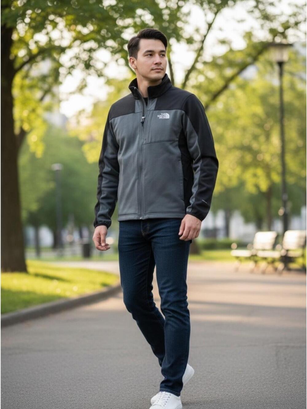 Clean Gorpcore Essential 🔥 The North Face Black/Grey Softshell